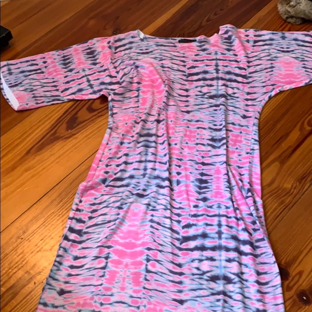 Tie dye fitted dress